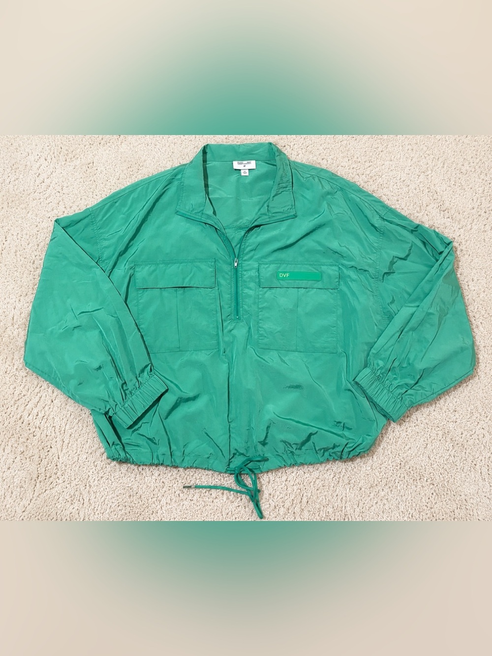 Diane Von Furstenberg Emerald Green Lightweight Jacket